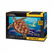 Пазл Cubic Fun 3D Исчезающие животные Морская черепаха (DS1080h)