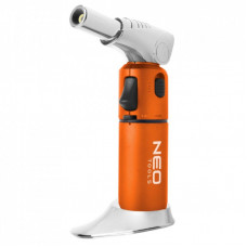 Газовый паяльник Neo Tools поворотный, пьезоподжиг, 1350°C, объем 7.8г, 340г (19-904)
