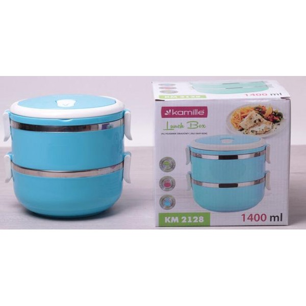 Ланч-бокс Kamille Food Box 2 ємності по 700 мл, 16.5х15х15см (116290) Ланч-бокс Kamille Food Box 2 ємності по 700 мл, 16.5х15х15см (116290)