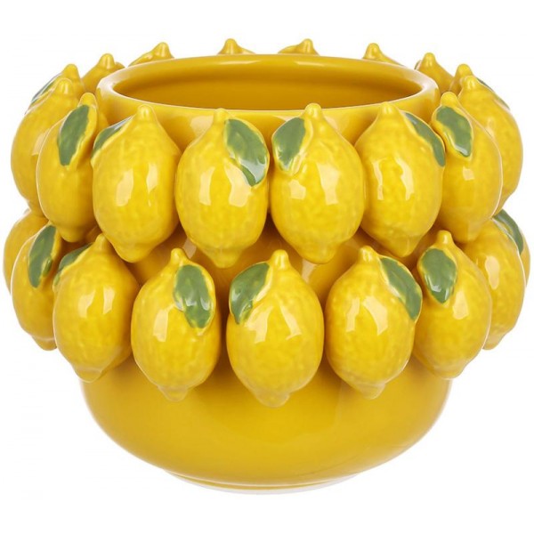 Ваза керамічна "Lemon", 17см, діаметр 22см (лимон) (134290)