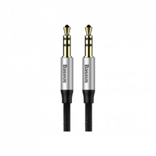 Кабель мультимедийный 3.5mm M/M 0.5m Yiven M30 black-silver Baseus (CAM30-AS1)