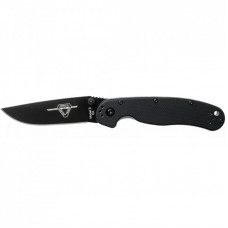 Нож Ontario Knife RAT II D2 Black, Black Blade (ON8830)