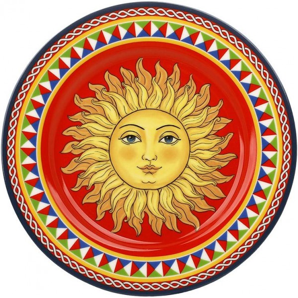 Набір 4 порцелянові тарілки Sicilia "Sole" Ø19см (Сонце) (110890)