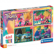 Пазл Clementoni 4 в 1 Trolls 3, 12,16,20 и 24 элемента (21527)