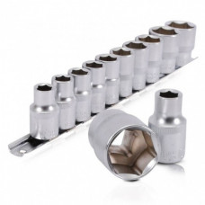 Набор головок на планке 10-24, 1/2", 10 ед. INTERTOOL ET-6011 (107301)
