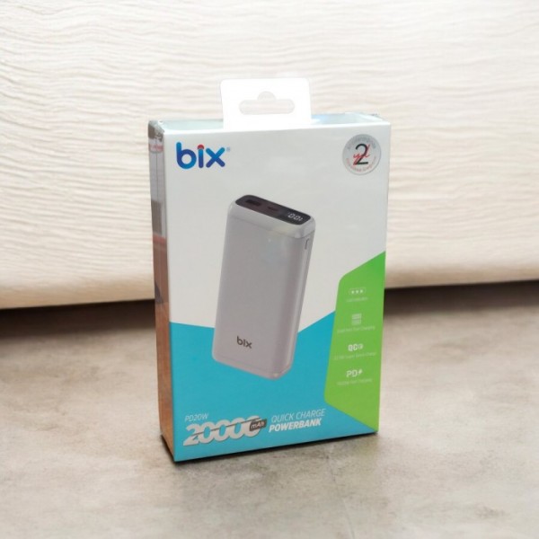Внешний аккумулятор Power bank BIX BXPB204 20000mAh PD22,2W+QC3.0 батарея быстрая зарядка (133501) Внешний аккумулятор Power bank BIX BXPB204 20000mAh PD22,2W+QC3.0 батарея быстрая зарядка (133501)