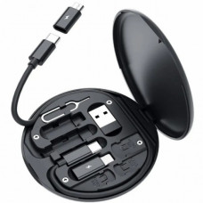 Многофункциональный набор адаптеров, кабелей и USB переходников Черный (85501)