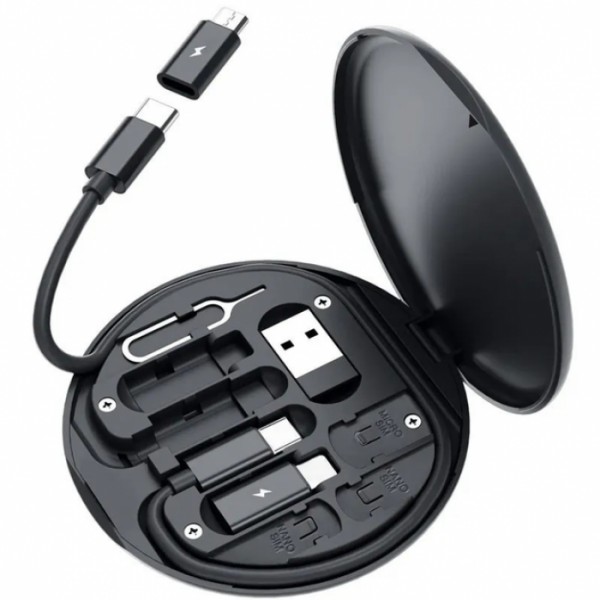 Многофункциональный набор адаптеров, кабелей и USB переходников Черный (85501)