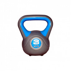 Гиря LiveUp Plastic Kettel Bell 3 кг сірий/блакитний LS2047-3 (6951376139594)