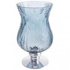Ваза декоративна Ancient Glass Розалін 14х15х25см, синій зі сріблом (112311)