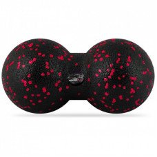 Массажный мяч PowerPlay PP-4352 Epp foam peanut ball (d8х16cm) Чорно/Червоний (PP_4352_Red_8*16)