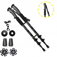 Треккинговые палки PowerPlay 9106 Fika Black/Yellow 60-135 см (PP_9106_FIKA_Bl/Yellow)