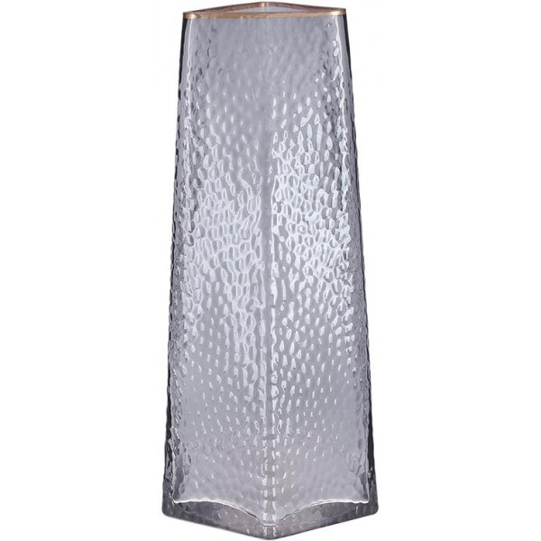 Ваза скляна Ancient Glass "Elegant" Ø13x27см, сіре димчасте скло (112321)