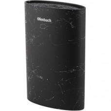Підставка-колода Ofenbach Black Marble для кухонних ножів і ножиць 16х7х22.5см, овальна (109421)