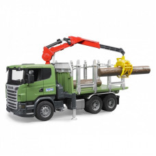 Спецтехника Bruder лесовоз Scania с краном и брёвнами 1:16 (03524)