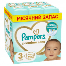 Подгузники Pampers Premium Care Размер 3 (6-10 кг) 200 шт (8006540855898)