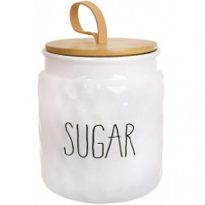 Банка керамічна Ceram-Bamboo "Sugar" 1л з бамбуковою кришкою (119431)