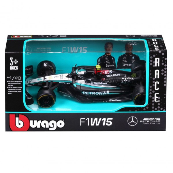 Коллекционная автомодель Mercedes-AMG F1 W15 Performance (2024) Bburago 18-38208, 1:43 масштаб Коллекционная автомодель Mercedes-AMG F1 W15 Performance (2024) Bburago 18-38208, 1:43 масштаб