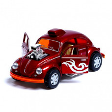Машинка металлическая инерционная Volkswagen Beetle Custom Dragracer Kinsmart KT5405W 1:32 (Красный)