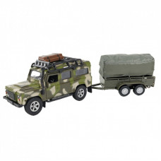 Машина TechnoDrive Land Rover Defender Милитари с прицепом (520027.270)