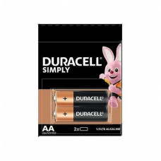 Щёлочные батарейки Duracell LR6 AA 1.5V 2 шт. (69831)
