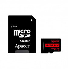 Карта памяти Apacer 64GB microSD class 10 UHS-I V10 A1 (AP64GMCSX10UB-R)