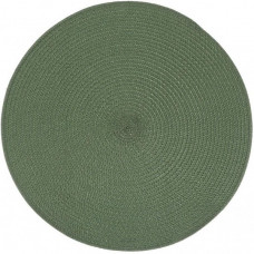 Набір 4 сервірувальних килимка Casual зелений хаккі Ø38см, плейсмат (подтарельники) (116241)