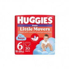 Подгузники Huggies Little Movers/Pants 6 (15-25 кг) Jumbo для мальчиков 30 шт (5029053564302)