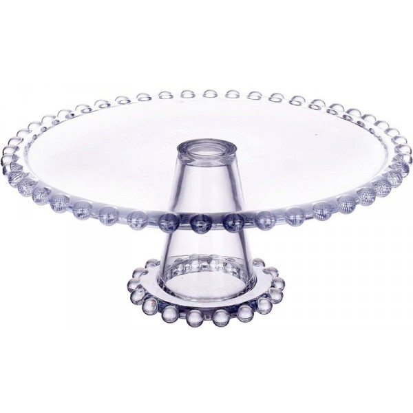 Блюдо тортівниця "Bauble Glass" Ø28см скляне на ніжці (111341)