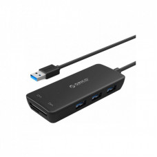 Концентратор Orico USB 3.0 3 port, SD, MicroSD (H3TS-U3-V1-BK-BP) (CA912759)