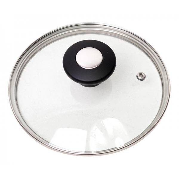 Кришка скляна Kamille Dominica Black Ø22см (134641)