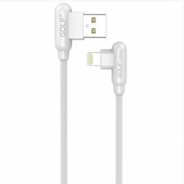 Шнур для зарядки Iphone USB GOLF GC-45 кабель 2,4A Белый (59741)