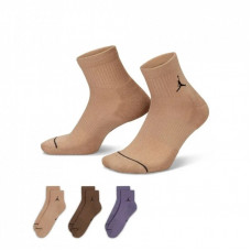Носки Nike U J ED CUSH POLY ANKLE 3PR 144 DX9655-905 46-50 3 пари Бежевий/Коричневий/Фіолетовий (196153838185)
