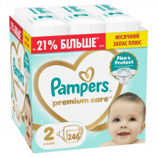Подгузники Pampers Premium Care Розмір 2 (4-8 кг) 246 шт (8006530223522)