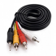 Кабель мультимедийный 3.5mm M to 3xRCA M 1.5m Extradigital (KBV1731)