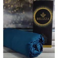 Сатинове простирадло на резинці 160х200см та 2 наволочки 50х70см, Belizza "Classic Blue" (114051)