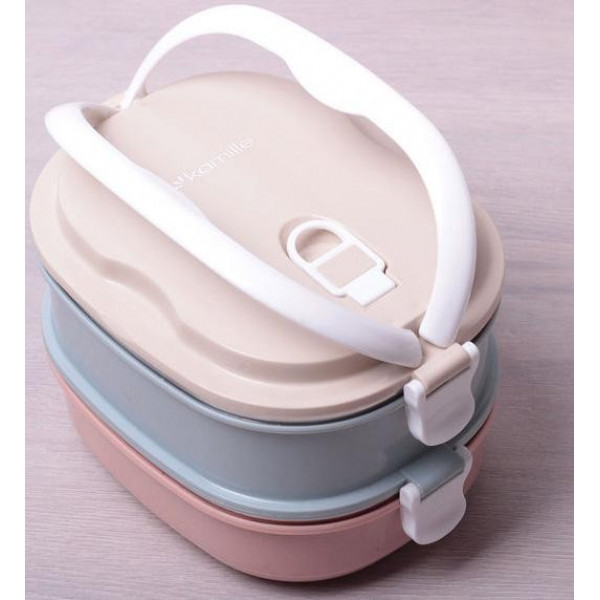 Ланч-бокс Kamille Food Box 2 ємності по 700 мл, 20х14.5х13.5см (114251) Ланч-бокс Kamille Food Box 2 ємності по 700 мл, 20х14.5х13.5см (114251)