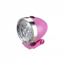 Передняя велофара Good Bike RETRO STYLE 3 LED Pink (94315P-IS)