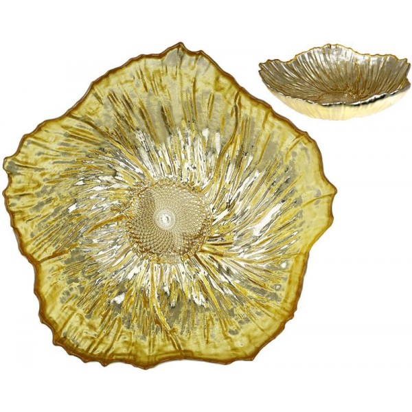 Набір 6 скляних піал "Golden Flower" 450мл (111061)