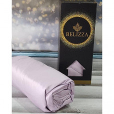 Сатинове простирадло на резинці 180х200см та 2 наволочки 50х70см, Belizza "Pastel Purple" (114061)