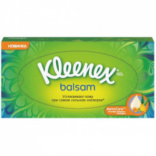 Салфетки косметические Kleenex Balsam 3 слоя в коробке 72 шт. (5029053569963)
