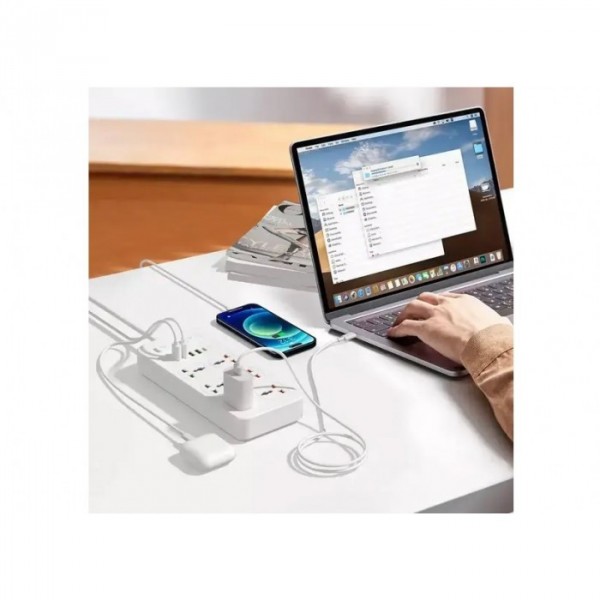 Сетевой удлинитель фильтр CP05 на 6 розеток, 4 USB, 1Type-C, 2 метра Белый (106361) Сетевой удлинитель фильтр CP05 на 6 розеток, 4 USB, 1Type-C, 2 метра Белый (106361)
