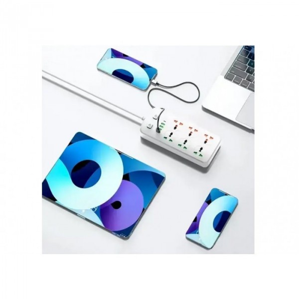 Сетевой удлинитель фильтр CP05 на 6 розеток, 4 USB, 1Type-C, 2 метра Белый (106361) Сетевой удлинитель фильтр CP05 на 6 розеток, 4 USB, 1Type-C, 2 метра Белый (106361)
