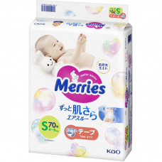 Подгузники Merries Super Jumbo S 4-8 кг 70 шт (4901301418982)