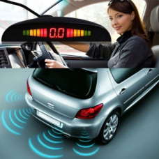 Парктроник автомобильный UKC на 8 датчиков + LCD монитор (черные датчики) (106961)