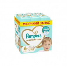 Подгузники Pampers Premium Care Розмір 6 (13-18 кг) 128 шт (8700216423700)