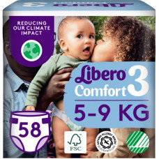 Подгузники Libero Comfort Размер 3 (5-9 кг) 58 шт (7322541756752)