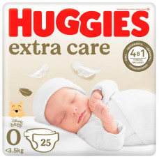 Подгузники Huggies Extra Care 0 (< 3,5 кг) 25шт (5029053548647)