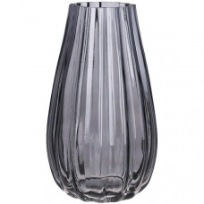 Ваза декоративна Ancient Glass "Грейс" Ø13х25см, скло, сірий (112371)