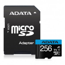 Карта памяти ADATA 256GB microSDXC calss 10 UHS-I V10 A1 (AUSDX256GUICL10A1-RA1)